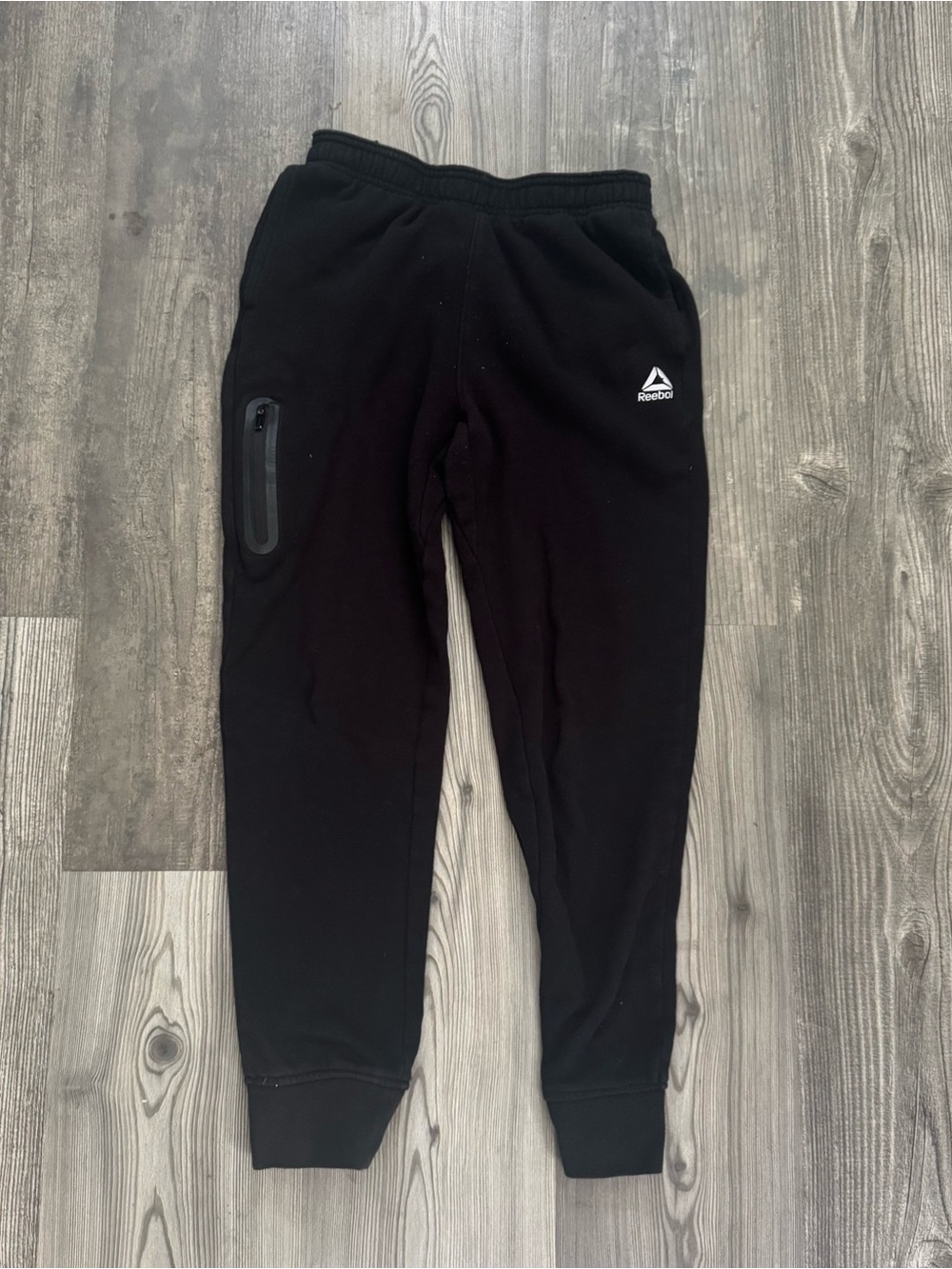 Reebok Black Kid's Tech Fleece Joggers with Zipper Pocket